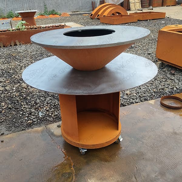 corten metal bbq grill trader